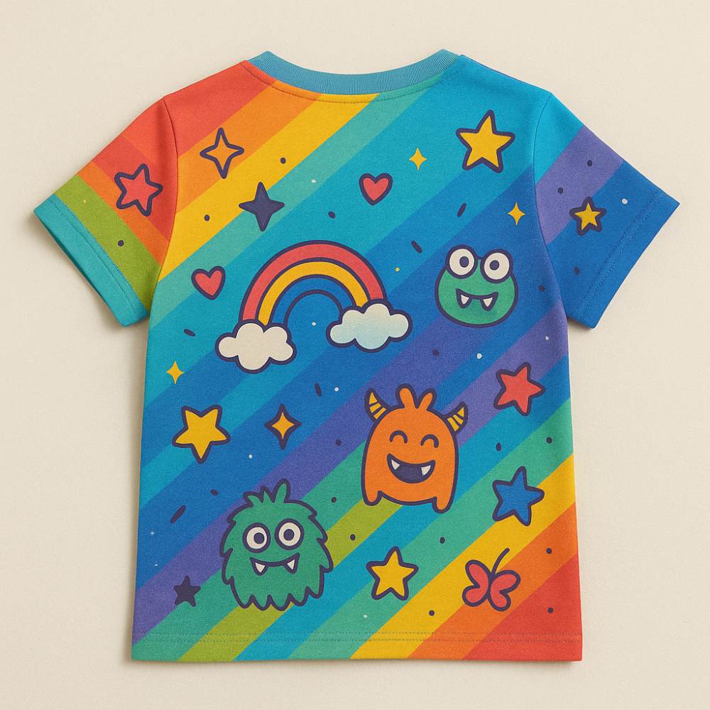 Color Me Cool Kids Jersey – Rainbow Monster Galaxy-Themed Outfit