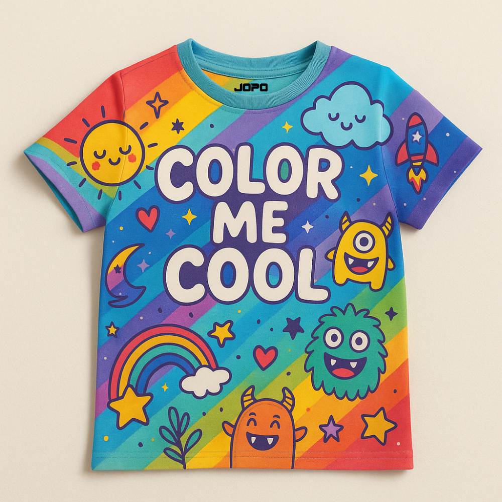 Color Me Cool Kids Jersey – Rainbow Monster Galaxy-Themed Outfit