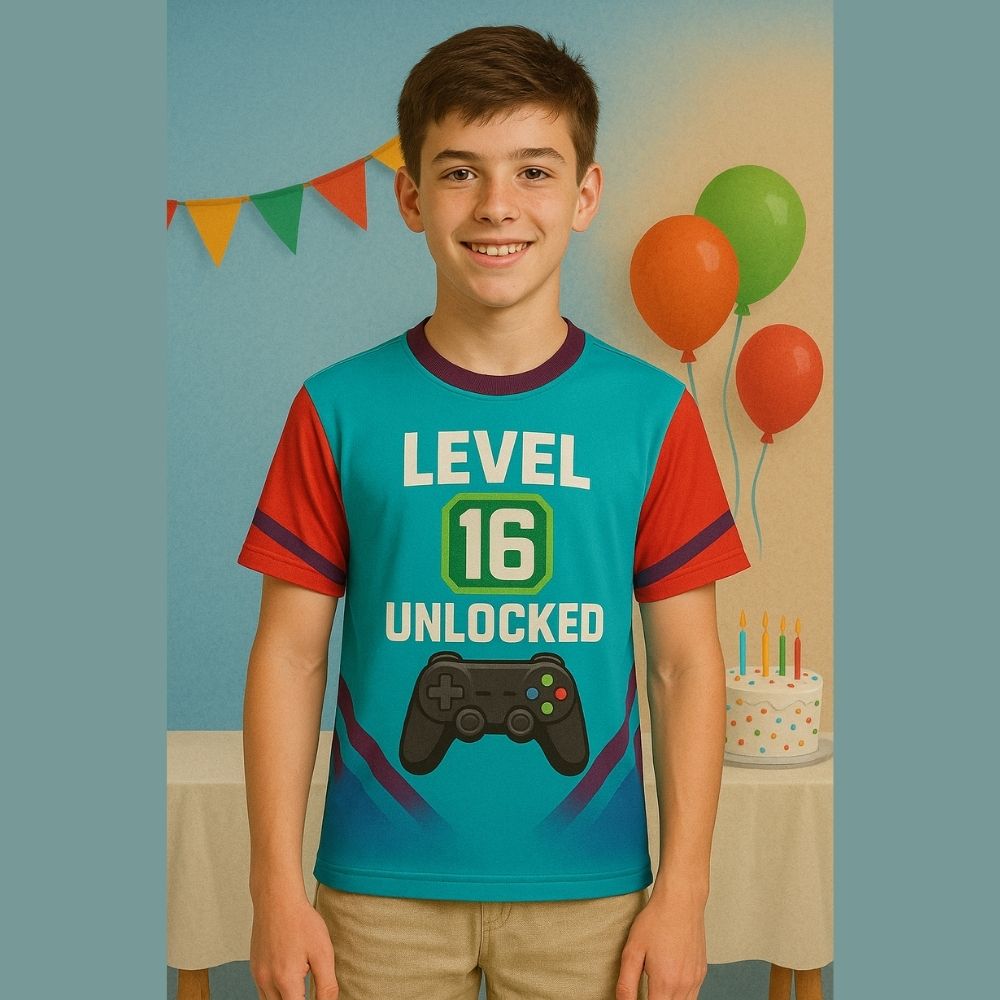 Gamer Birthday Jersey – Level+ Unlocked for the Birthday Champ