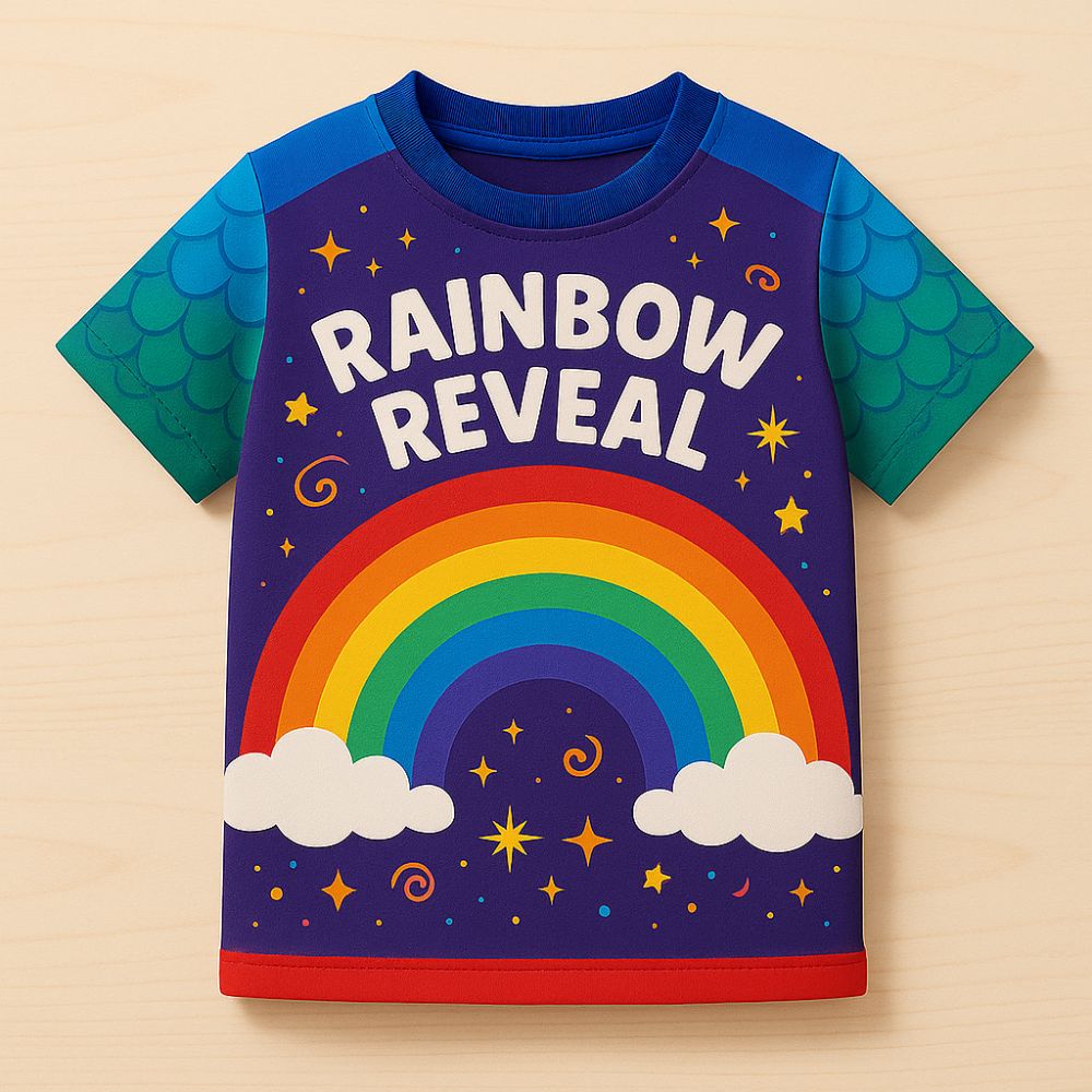 "Rainbow Reveal" Themed Kids Fantasy Jersey