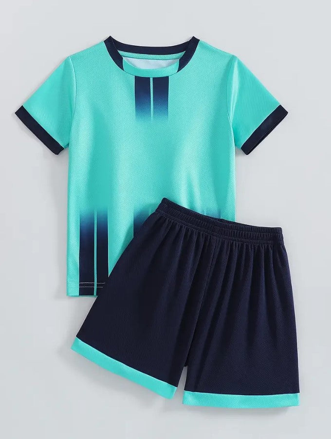Personalised Kids Jersey T shirt and Shorts Set