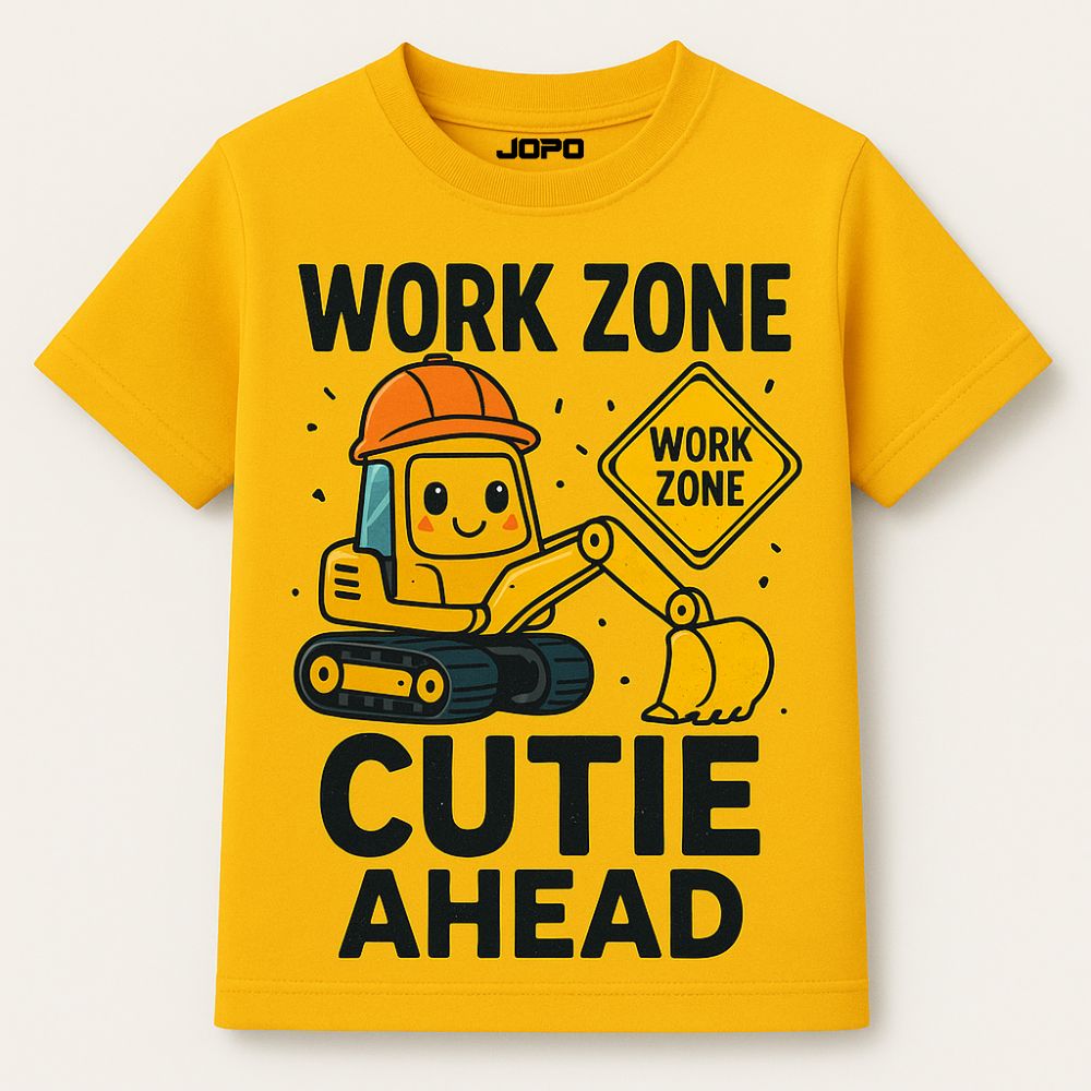 "Work Zone Cutie Ahead" Kids' Jersey